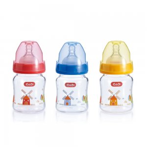 咕咕母嬰用品 120mL寶寶寬口徑奶瓶 新生兒防脹氣玻璃奶瓶代加工貼牌OEM/ODM