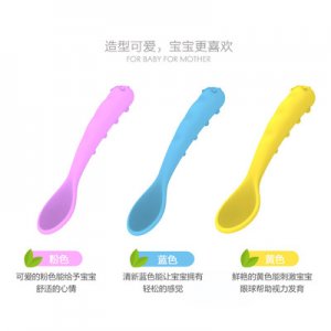  全硅膠嬰兒輔食勺子貼牌定制代加工