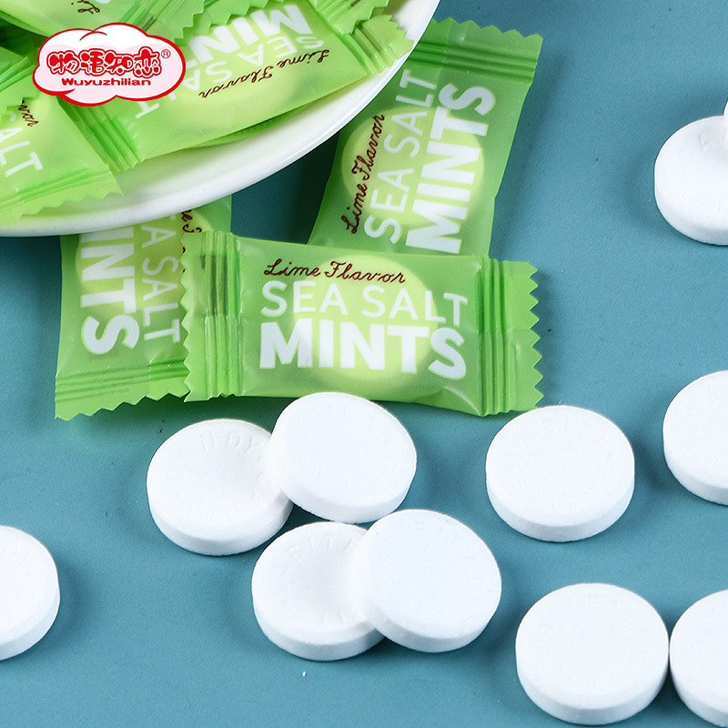 網紅清新海鹽青檸味無糖薄荷糖可OEM/ODM代工
