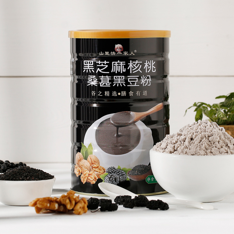 黑芝麻核桃桑葚黑豆粉600g可OEM/ODM代工