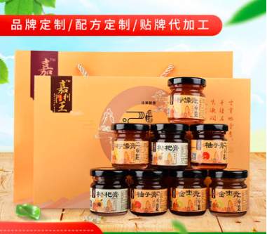 柚子膏枇杷膏禮盒貼牌定制代加工
