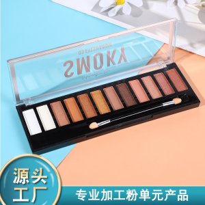 跨境彩妝霓虹系列九宮格眼影盤貼牌定制代加工