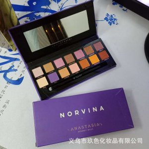 NORVINA BEVERLY HILLS14色紫色絨布眼影盤可OEM/ODM代工