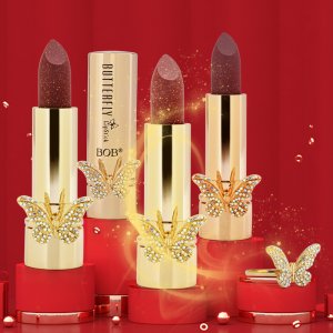 鉆蝶戒指水潤口紅