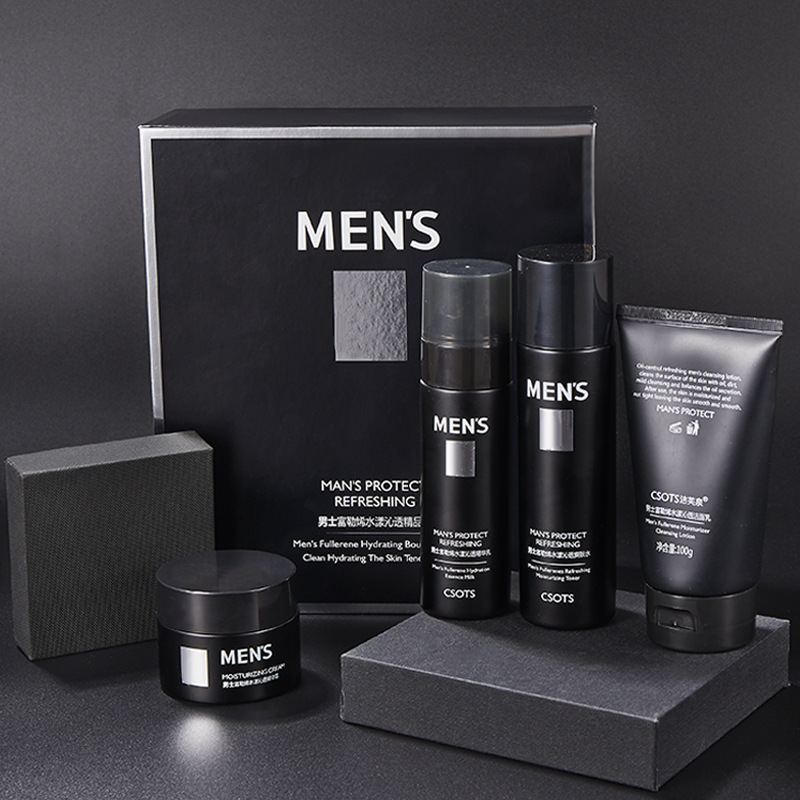 潔芙泉男士富勒烯水漾沁透精品四件套可OEM/ODM代工