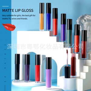 12色啞光不沾杯唇釉O(shè)EM/ODM定制代加工
