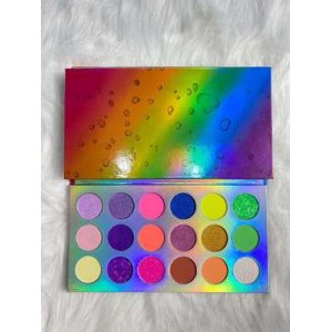 炫彩熒光粉彩妝盤閃光眼影貼牌OEM/ODM