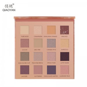 俏艷防水防汗16色眼影盤貼牌定制代加工