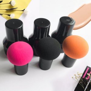圓形小蘑菇頭化妝海綿粉撲OEM代加工