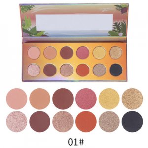 歐美時尚火鳥12色珠光眼影盤OEM/ODM定制代加工
