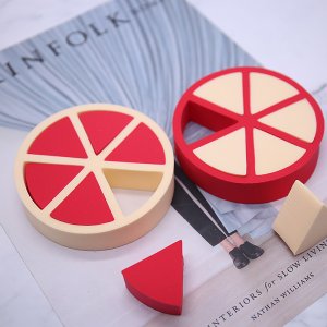 切抹茶色小三角對粉撲貼牌定制代加工