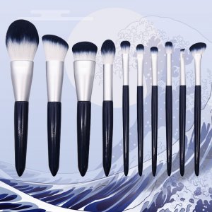 10支碧海潮生化妝刷套裝代加工貼牌OEM/ODM