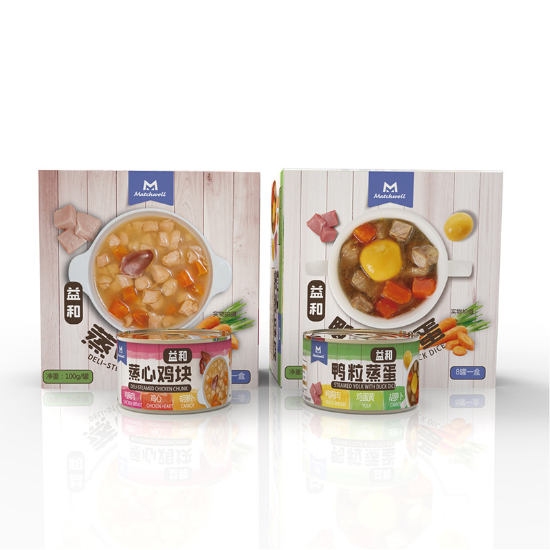 狗罐頭濕糧蒸心雞塊鴨粒代加工貼牌OEM/ODM