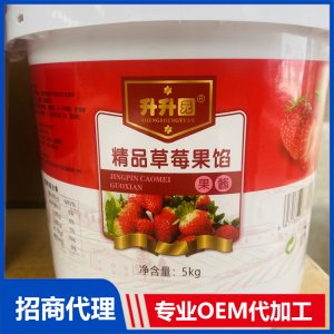 升升園精品草莓果餡5kg果醬OEM貼牌 罐頭果醬代工源頭廠家