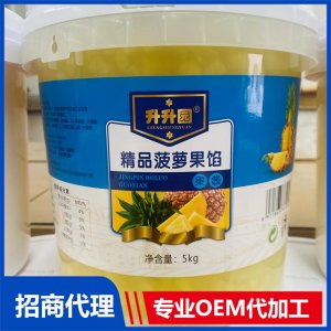 升升園精品菠蘿果餡5kg果醬OEM貼牌代工 罐頭果醬代工源頭廠家