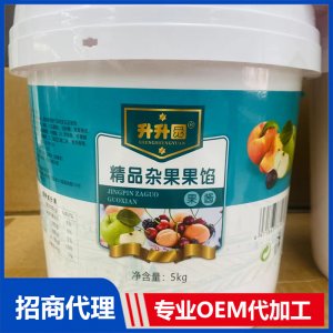 升升園精品雜果果餡5kg桶裝果醬OEM/ODM貼牌 果肉果醬代工源頭廠家