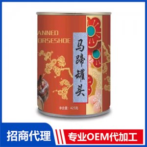 升升園馬蹄罐頭425g果肉罐頭OEM定制代工 水果罐頭代工貼牌廠家