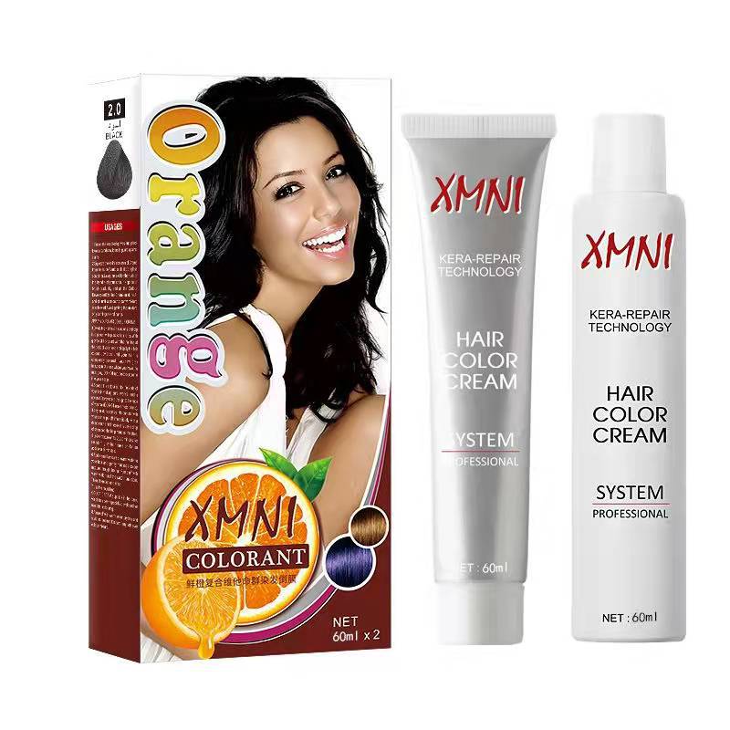 薇姬Orange橙色跨境出口外貿雙支染膏無氨染發膏染發劑OEM代加工