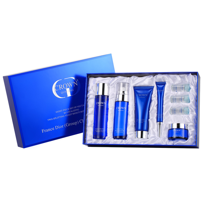 CROWN Qunfang冠群芳花蜜活顏二裂酵母補水修護八件套 廠家批發OEM代加工