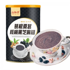 山知月核桃桑葚葛根黑芝麻糊黑之養黑豆代餐粉500g罐oem代加工