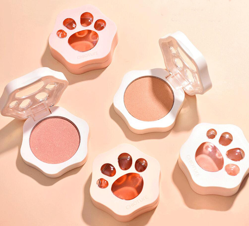 貓爪腮紅單色可愛卡通眼影高光新OEM代加工