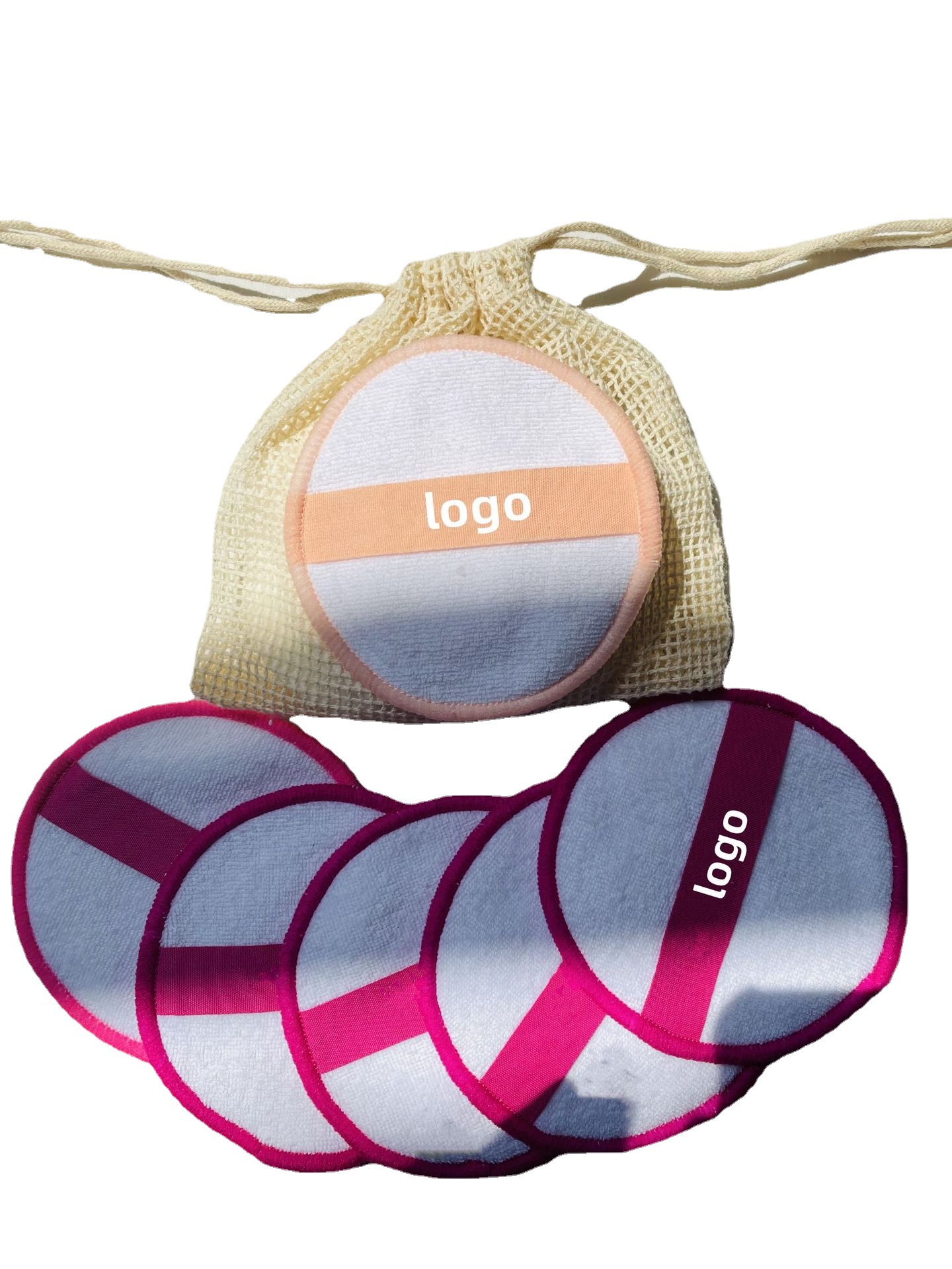 跨境爆款竹纖維插手款天鵝絨竹棉卸妝墊可水洗重復使用卸妝棉OEM代加工