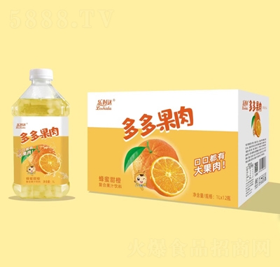 蜂蜜甜橙復合果汁飲料1LX12OEM代加工