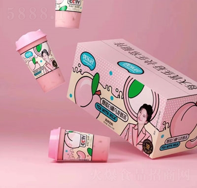 爆搖白桃烏龍奶茶牛乳茶（箱）OEM代加工