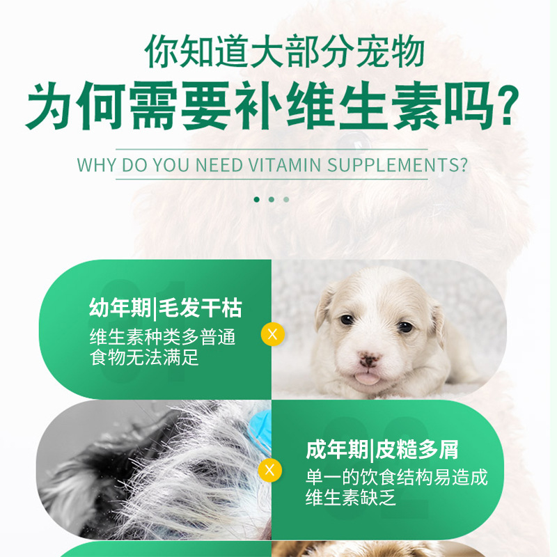 寵物維生素片180粒狗狗貓咪鈣片復(fù)合維生素片補(bǔ)充營養(yǎng)保健品批發(fā)OEM代加工