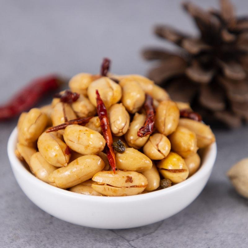 酒鬼花生批發散裝麻辣椒鹽油炸五香花生米香酥熟5斤零食果仁OEM代加工