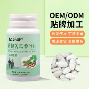 葛根苦瓜桑葉片荷葉決明子中老年瓶裝壓片糖果一件代發咀嚼片