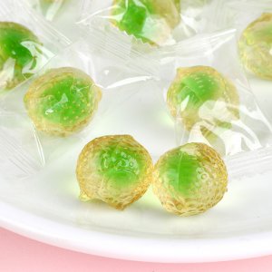 廠家直銷 蘋果味水晶軟糖 爆漿糖果 零食現貨批發 可貼 可代