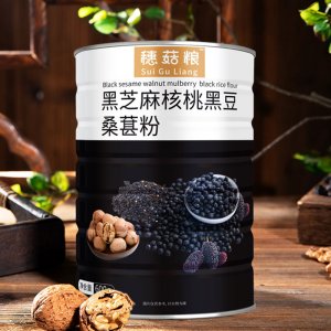 黑芝麻核桃黑豆桑葚代餐粉沖調(diào)飲品即食芝麻粉早餐糊雜糧批發(fā)代發(fā)