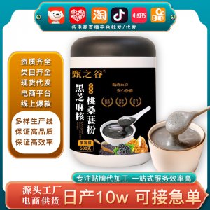 批發代餐粉山藥黑芝麻核桃桑葚粉 五谷早餐沖飲調黑豆粉黑芝麻糊
