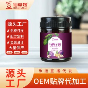 仙草姬烏梅子醬網紅果醬酸梅醬烏梅手工沖飲泡水果茶醬300g代發