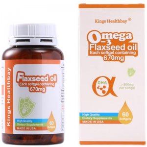 金斯健貝亞麻籽油膠囊dha孕產婦兒童 60粒 盒