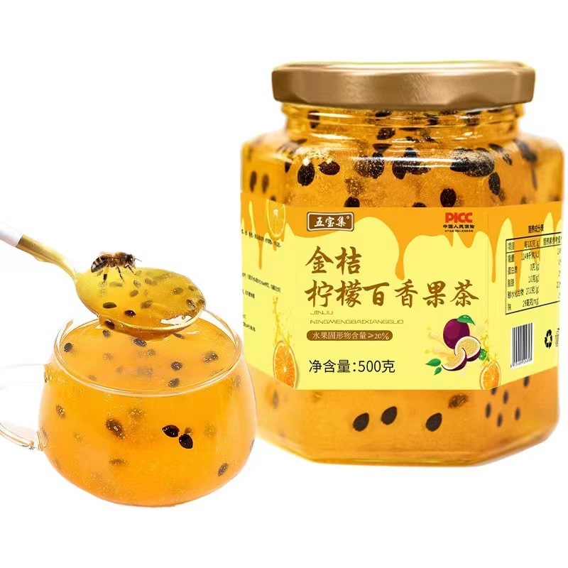 金桔檸檬百香果果醬 果茶夏季必備源頭工廠代加工量大價優(yōu)OEM代加工