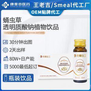 定制玻尿酸魚膠原蛋白肽口服液蛹蟲草透明質(zhì)酸鈉植物飲品代加工