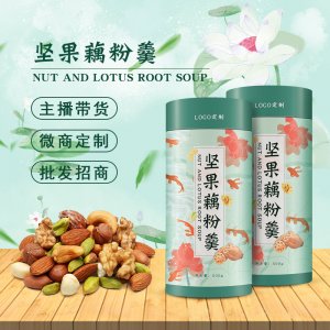 堅(jiān)果藕粉羹 桂花堅(jiān)果藕粉廠家定制方便速食蓮藕顆粒羹沖調(diào)飲料早餐代加工