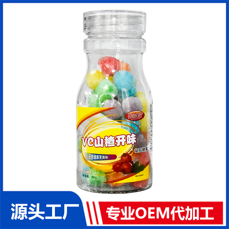 VC山楂開(kāi)味凝膠糖果OEM/ODM貼牌代工源頭工廠